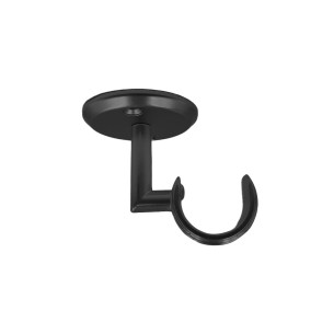 Suporte Teto 28mm com Roseta Fixa Preto Fosco - 2000-17