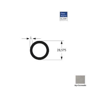 AC397-Varão 28mm - Aço Escovado - 6m AC397-Varão 28mm - Aço Escovado - 6m