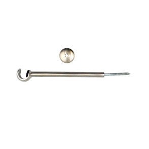 S59-Suporte Simples Alongado 19 c/ 15cm - Aço Escovado