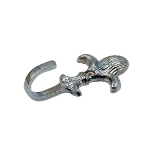 Abraçadeira de Metal Flor de Liz - Cromado - AB81