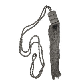 Abraçadeira de Tecido e Pingente Space com corda 75cm a 150cm - Cinza - 1114-10