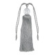 Abraçadeira de Tecido Crystal com 50cm - Platinum - 1103-100 Abraçadeira de Tecido Crystal com 50cm - Platinum - 1103-100