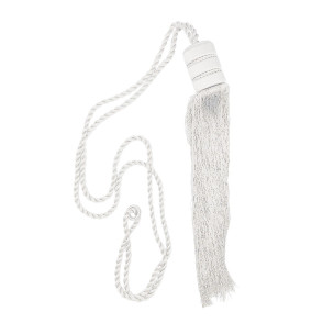 Abraçadeira de Tecido e Pingente Space com Corda 75cm a 150cm - Off White - 1114-20