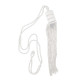 Abraçadeira de Tecido e Pingente Space com Corda 75cm a 150cm - Off White - 1114-20 Abraçadeira de Tecido e Pingente Space com Corda 75cm a 150cm - Off White - 1114-20