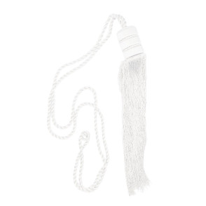 Abraçadeira de Tecido e Pingente Space com Corda 75cm a 150cm - Branco - 1114-70