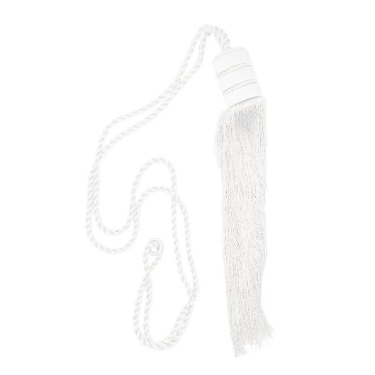 Abraçadeira de Tecido e Pingente Space com Corda 75cm a 150cm - Branco - 1114-70 Abraçadeira de Tecido e Pingente Space com Corda 75cm a 150cm - Branco - 1114-70
