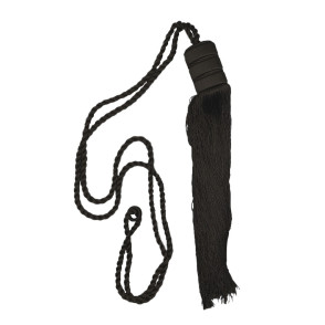 Abraçadeira de Tecido e Pingente Space com Corda 75cm a 150cm - Preto - 1114-40