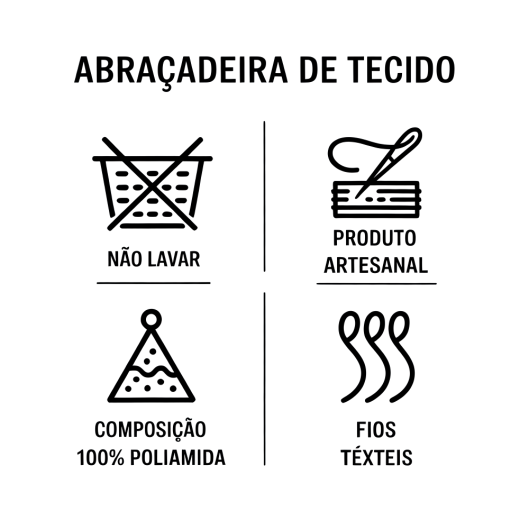 Abraçadeira de Tecido com Ímã Elite Pop com 50cm - Avelã - 1121-90 Abraçadeira de Tecido com Ímã Elite Pop com 50cm - Avelã - 1121-90