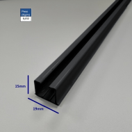 1408-17 - Trilho Max Alto - Preto - 6m