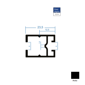 Tdr-Tubo Dritto Aparente - Preto - 6m Tdr-Tubo Dritto Aparente - Preto - 6m