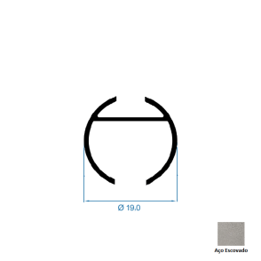 TL19-Tubo 19mm - Aço Escovado - 6m TL19-Tubo 19mm - Aço Escovado - 6m