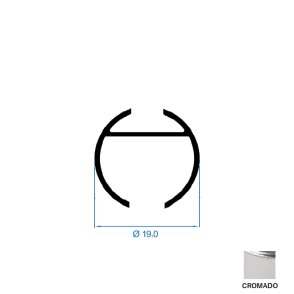 TL19-Tubo 19mm - Cromado - 6m TL19-Tubo 19mm - Cromado - 6m