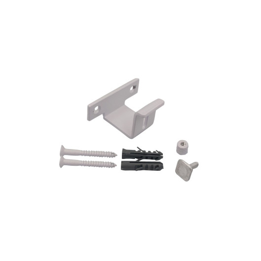 Suporte Teto para Trilho Retangular Branco - 2024-16 Suporte Teto para Trilho Retangular Branco - 2024-16