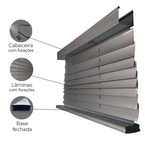 Kit Persiana de Alumínio 16,25 e 50mm