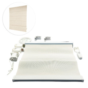 Kit de Persiana Romana - Screen 1% Open - Branco