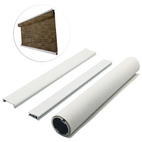 Kit de Persiana Rolô - Xadrez BK - Amendoa