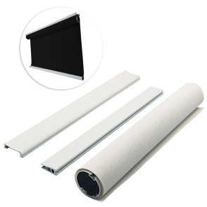 Kit de Persiana Rolô - BK Pinpoint - *preto E Branco*