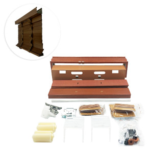 Kit de Persiana Horizontal 50mm Madeira Larg. até 2,40 - Tabaco