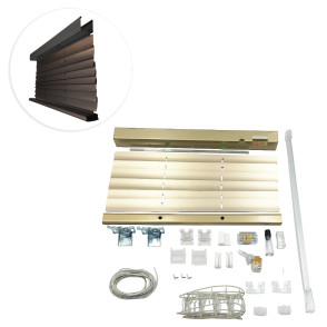 Kit de Persiana Horizontal 25mm - PH Lisa (0.21) Padrão - Coffee Gold 212 Metalizado
