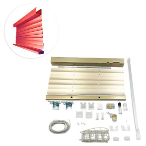 Kit de Persiana Horizontal 25mm - PH Lisa (0.21) Padrão - Chinese Red 020