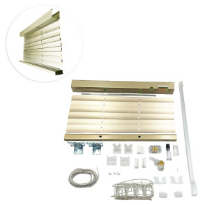 Kit de Persiana Horizontal 50mm - Alumínio Perfurada - Alabaster 112