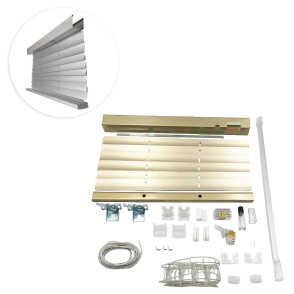 Kit de Persiana Horizontal 50mm - Alumínio Perfurada - White Gloss 005