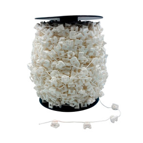 Fio Continuo Sem Rodinha 6cm p/ Rodizio da Cortina Wave c/ 100mts (Importado) - Branco Fio Continuo Sem Rodinha 6cm p/ Rodizio da Cortina Wave c/ 100mts (Importado) - Branco