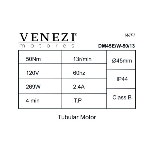 Motor RF/WI-FI Dm45E/W - 50/13 - 110V 