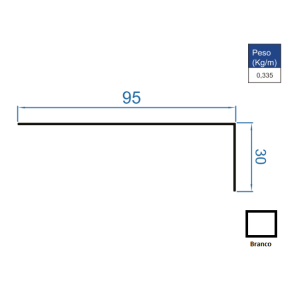 Galeria Vertical Sem Encaixe Branco - AC405 - 6,00m