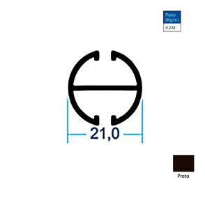 Base Redonda - Preto - AC132 - 6m Base Redonda - Preto - AC132 - 6m