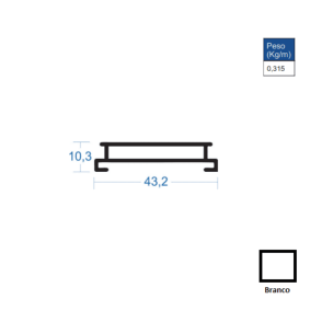 Barra Niveladora Branco - AC171 - 6,00m
