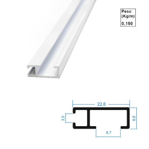 Trilho Hospitalar Branco - 6m - AC1042