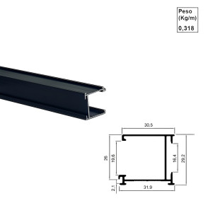Perfil para Celular e Plissada Preto - Ac419
