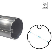 Tubo de Alumínio 70mm com 6m - D70 AC167 Tubo de Alumínio 70mm com 6m - D70 AC167