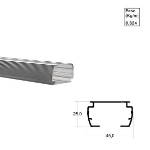 Trilho para Persiana Vertical Natural - AC204 - 6,00m