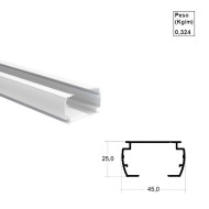 Trilho para Persiana Vertical Branco - AC204 - 6,00m