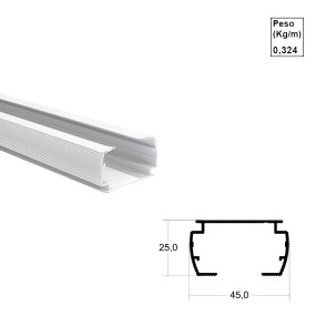 Trilho para Persiana Vertical Branco - AC204 - 6,00m