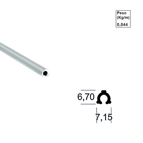 Vareta de Alumínio Romana Cinza - 6m - AC227 Vareta de Alumínio Romana Cinza - 6m - AC227