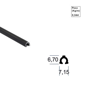 Vareta de Alumínio Romana Marrom - 6m - AC227 Vareta de Alumínio Romana Marrom - 6m - AC227