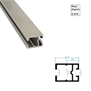 AC394-Tubo Dritto Aparente - Aço Escovado - 6m AC394-Tubo Dritto Aparente - Aço Escovado - 6m