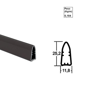 Base cunha com eixo rolete para Double Vision - Marrom - Ac161/162