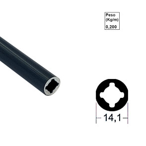 Base cunha com eixo rolete para Double Vision - Preto - Ac161/162