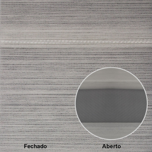 Tecido Rolô Translúcido Shangrillá 75 - Branco/Preto - 3,00m