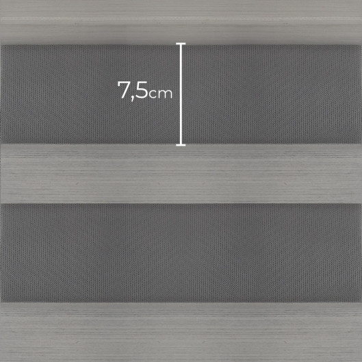 Tecido Rolô Translúcido Shangrillá 75 - Branco/Preto - 3,00m