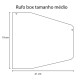 Jogo de Tampas para Rufo Box tamanho Médio - Branco Jogo de Tampas para Rufo Box tamanho Médio - Branco