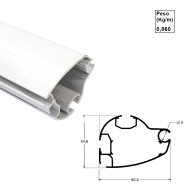 Barra Frontal 260 Toldo - Branco - AC293 - 6,00m Barra Frontal 260 Toldo - Branco - AC293 - 6,00m