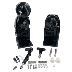 Suporte Completo Pro + Kit Br. Cruz. em Al. com Dupla Ponta de Br. Inferior Complet-Pro 350 - Preto