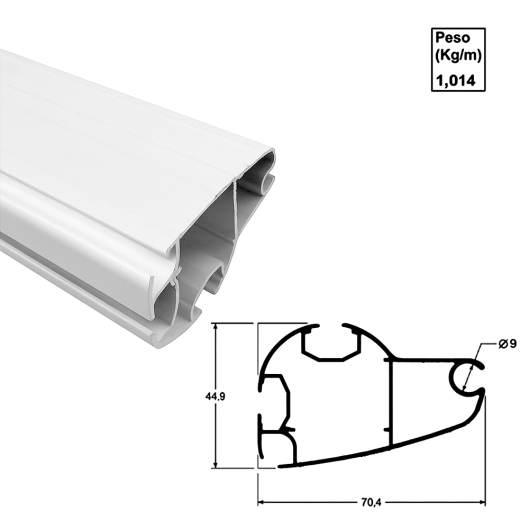 Barra Frontal 270 Toldo - Branco - AC294 - 6,00m