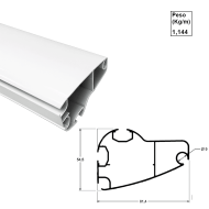 Barra Frontal 280 Toldo - Branco - AC292 - 6,00m Barra Frontal 280 Toldo - Branco - AC292 - 6,00m
