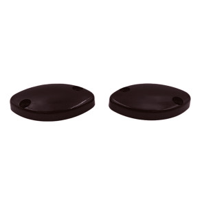Jogo de Tampa da barra frontal oval 3454 D/E - Marrom